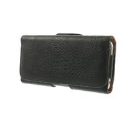 DFV mobile - Horizontale Gürteltasche aus strukturiertem Kunstleder mit Clip für iQOO 5 (2020) - Schwarz