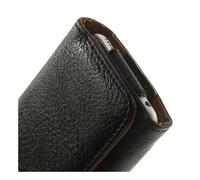 DFV mobile - Horizontale Gürteltasche aus strukturiertem Kunstleder mit Clip für Meizu 17 (2020) - Schwarz