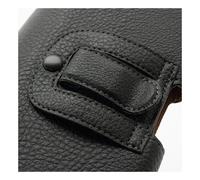 DFV mobile - Horizontale Gürteltasche aus strukturiertem Kunstleder mit Clip für Oale Note 10 Pro (2021) - Schwarz