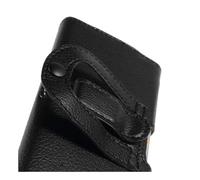 DFV mobile - Horizontale Gürteltasche aus strukturiertem Kunstleder mit Clip für vivo Y12s (2020) - Schwarz