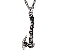 DFWY Nordische Axt Halskette Für Männer Frauen - Wikinger Edelstahl Axt Anhänger Amulett Kielkette - Vintage Hip Hop Rock Punk Rap Freund Schmuck Geschenk