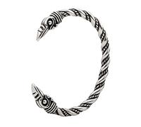 DFWY Nordisches Wikinger-Armband Mit Rabenkopf - Männer Frauen Edelstahl Rabenkopf Offener Armreif - Handgemachter Polierter Heidnischer Piraten Amulett Vintage Schmuck