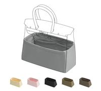 DGAZ Handtasche Tasche Organizer, Seide Innentasche für Birkin 20/25/30/35/40/45/50, Seidige Berührung Taschenorganizer Shaper Einsatz (Pearl Grey, BK35)