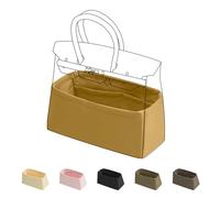 DGAZ Handtasche Tasche Organizer, Seide Innentasche für Birkin 20/25/30/35/40/45/50, Seidige Berührung Taschenorganizer Shaper Einsatz (Biscuit, BK25)