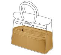 DGAZ Handtasche Tasche Organizer, Seide Innentasche für Birkin 20/25/30/35/40/45/50, Seidige Berührung Taschenorganizer Shaper Einsatz (Biscuit, BK40)