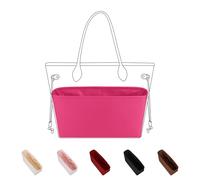 DGAZ Handtasche Taschenorganizer für Neverfull PM/MM/GM Taschen, Seide Handtaschenorganisator Damen, Luxus-Handtaschen & Tote Innentaschen (Framboise, GM)