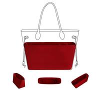 DGAZ Handtaschen Organizer Einsatz für Neverfull PM/MM/GM Taschen, Seide Tasche in Tasche Organizer, Luxus-Handtaschen & Tote Innentaschen (Rouge Casaque, GM)