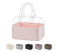 DGAZ Handtaschen Organizer Einsatz, Seide Handtaschenorganisator für LV Speedy Nano/20/25/30/35/40/45 Tasche, Luxus-Handtaschen & Tote Innentaschen (Rosa, Speedy 20)
