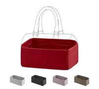 DGAZ Handtaschen Organizer Einsatz, Seide Handtaschenorganisator für LV Speedy Nano/20/25/30/35/40/45 Tasche, Luxus-Handtaschen & Tote Innentaschen (Rouge casaque, Speedy Nano)