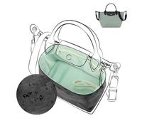 DGAZ Handtaschen Organizer für Longchamp Le Pliage Energy-Serie, Seide & Dupont Papier, mit Reißverschlusstasche und Flaschenhalter, Leichter Bag Insert (Vert Fizz, Energy S)