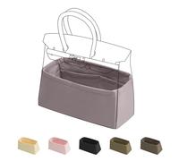 DGAZ Handtaschen Organizer Seide für Birkin 25/30/35/40 Taschen, Taschenorganizer Tasche in Tasche Organizer Innentaschen (Konjac Purple, BK35)