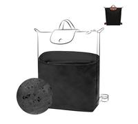DGAZ Leichter Taschen Organizer für Longchamp Le Pliage Original M Backpack, Seide & Dupont Papier, mit Reißverschlusstasche und Flaschenhalter, Innentasche Einsatz (Schwarz)