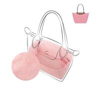 DGAZ Leichter Taschen Organizer für Longchamp Le Pliage, Seide & Dupont Papier, mit Reißverschlusstasche und Flaschenhalter, Innentasche Einsatz (Rosa, L Langer Griff)
