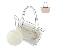 DGAZ Leichter Taschen Organizer für Longchamp Le Pliage, Seide & Dupont Papier, mit Reißverschlusstasche und Flaschenhalter, Innentasche Einsatz (Craie, M Langer Griff)