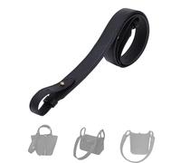 DGAZ Schulterriemen aus TC-Leder, handgefertigter Ersatz-Schultergurt für Hermès Picotin & Lindy, 3,7 cm Breite, 100 cm Länge, kurzer Gurt für Luxus-Handtaschen (Schwarz)