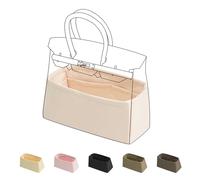 DGAZ Seide Handtaschen Organizer, Taschenorganizer Tasche in Tasche Organizer Innentaschen für Birkin 20/25/30/35/40/45/50 Taschen (Craie, BK25)