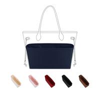 DGAZ Tasche Organizer Zubehör, Seide Handtasche Innentasche für Neverfull-BB/PM/MM/GM Taschen, Luxus Bag in Bag Insert für Damenhandtasche (Blue Nuit, Neverfull MM)