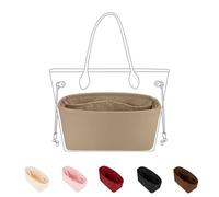 DGAZ Tasche Organizer Zubehör, Seide Handtasche Innentasche für Neverfull-BB/PM/MM/GM Taschen, Luxus Bag in Bag Insert für Damenhandtasche (Chai, Neverfull BB)