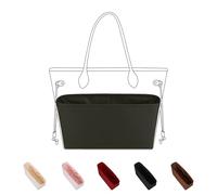 DGAZ Tasche Organizer Zubehör, Seide Handtasche Innentasche für Neverfull-BB/PM/MM/GM Taschen, Luxus Bag in Bag Insert für Damenhandtasche (Vert Olive, Neverfull MM)