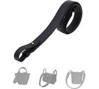 DGAZ TC-Leder Umhängegurt, Handgefertigter Ersatzgurt für Hermès Picotin & Lindy, 3,7 cm breit, 100 cm lang, breiter Umhängeriemen für Luxus-Handtaschen (Schwarz, Goldfarbene Beschläge)