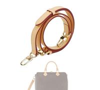 DGAZ Vachetta Leder Schulterriemen Speedy, 1,2 cm, 90-120 cm, Beige | Vachetta-Leder, Handgefertigt, D-Ringe, Geschenkbox, Verstellbare Läng