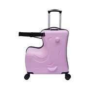 DGJMuu 20 Zoll Koffer Trolley Reisekoffer Niedlicher Cartoon Kinder Koffer Zum Draufsetzen Handgepäck | Pferdeförmig Kindergepäck Mit Sitz 30 * 25 * 55cm | Reisen Geschäftsreisen