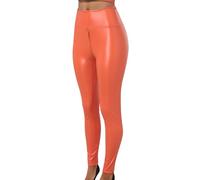 DGZTWLL Kunstleder-Leggings für Damen, sexy Reißverschluss im Schritt, hohe Taille, schmale schmale Yogahose, Übergröße, Bauchkontrolle, Rd1, S