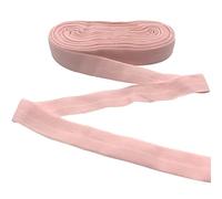 DHER Baumwollband nähen twill-band Einfassband Baumwolle Nahtband 10m Nähen Saumstreifen 2cm breit elastisches Saumband Kleidung gefaltetes elastisches Band unten Saumband Kleidungsstück (Hellrosa)