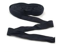 DHER Baumwollband nähen twill-band Einfassband Baumwolle Nahtband 10m Nähen Saumstreifen 2cm breit elastisches Saumband Kleidung gefaltetes elastisches Band unten Saumband Kleidungsstück (schwarz)