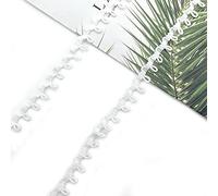 DHER Elastische Knopfloch Buttonhole Elastic Cord 18m Tülle elastische Schnur Hochzeitskleid Stretch elastische Knopflöcher, Frauenkragen elastische Schnallen Stretch elastische Knopfloch (Weiß)