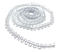 DHER Elastische Knopfloch Knopfloch Gestrickt Elastisches 4,5-Meter-Knopfloch-Seil-Damenkragen-elastische Schnalle, elastische elastische Knopflochdekoration aus Spitze, elastisches Knopfloch (Weiß)