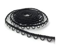 DHER Elastisches Band für Hochzeiten 9 m Knopfloch, elastische Kordel, Damenkragen, Stretch-Schnalle, Spitzen-Stretch-Knopfloch-Ornament, Hochzeits-Stretch-Knopfloch, Nähornament Stretchband (#1)