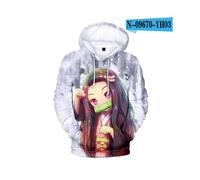(DHF5J2501177-5XL)Kamado Nezuko Hoodie Anime Demon Slayer Kimetsu No Yaiba 3D-Druck Hoodies Männer Frauen