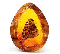 DHliIQQ Natürlicher rauer Schmetterling-Bernstein, Insekt, Spcimen, Kunsthandwerk, Tisch, Edelstein, Anhänger, Dekoration, Schmuck, Halskette, Y5T1, Bernstein