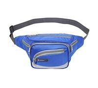 DHRH Gürteltasche für Frauen und Männer, Pack wasserdichte Gürteltasche mit Mehreren Fächern Ideal für Wanderurlaub (blau)