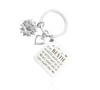 DHSBGWSX 1 stück Damen Schlüsselanhänger, niedlicher Schlüsselanhänger, Freundschaftsanhänger, tragbares Zubehör (Silber)