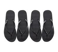 DHSBGWSX 2 Paar Damen Strand-Flip-Flops, Schwarz, Flip-Flop-Hausschuhe, Dusch-Sandalen