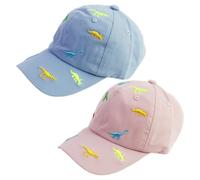 DHSBGWSX 2 Stück Kinder-Baseballmützen, Jungen-Baseballmützen, Jungen-Sommerhüte, Mädchen-Musterhüte, Outdoor-Gestickte Sonnenhüte