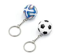 DHSBGWSX 2 Stück Fußball-Schlüsselanhänger, Personalisierte Fußball-Anhänger, Kreative Schlüsselanhänger, Fußball-Geschenk-Schlüsselanhänger, Fan-Schlüsselanhänger, Paar-Schlüsselanhänger