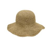 DHSBGWSX 1 Stück Damen-Sonnenhut, Damen-Sommer-Strohhut, Damen-Strand-Sonnenhut, Damen-Faltbarer Sommerhut, Damen-Strand-Strohhut Mit Breiter Krempe, Großer Damen-Sonnenhut (Khaki-Farbe).