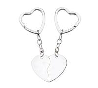 DHWEKU 2er Set Herz Schlüsselanhänger als Partner Geschenk zum Valentinstag für Ihn & Sie, Jahrestag oder als Paar Geschenk für beide, Passende Herzdekorationen für Zwei Paare