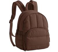 DHYUACN Leichter Mini-Rucksack for Damen | Gesteppter Puffer-Tagesrucksack, wasserabweisend, kleine Schultasche(Coffee)