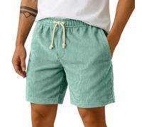 DHYUEN Kurze Hosen Herren Chino Leichte Stretch Outdoorshorts Arbeitshose Kurz Bequem Sportshorts Laufshorts Einfarbige Outdoor Shorts Für Cord Classic Cargo（Light Green，XL）