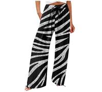 DHYUEN Schlabberhose Damen Einfarbig Sommerhosen Weite Hose Damen Sommer Trainingshose Leichte Latzhose Outdoor Hose Sommerhose 3/4 Und 7/8 Damen Leicht Und Luftig Pants Gym Hoseï¼ˆ1-Blackï¼Œ3XLï¼‰