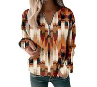 DHYUEN Sweatshirt Jacke Damen Kordelzug Sweatjacke Kängurutasche Sweatshirts Für Damen Sweatshirt Jacke Damen Mit Kapuze Knoten Sweater Damen Waffel Damen Kapuzenpullover Hoodie Lässig(2-Orange,L)