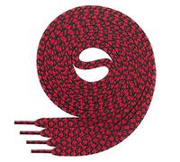 Di Ficchiano 1 Paar SCHNÜRSENKEL flach 7mm breit für Sneaker Sportschuhe Lederschuhe - flache Schuhbänder sehr reißfest - Shoe Laces Farbe: schwarz rot 120cm