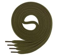 Di Ficchiano 1 Paar SCHNÜRSENKEL olive flach 7mm breit für Sneaker Sportschuhe Lederschuhe - flache Schuhbänder sehr reißfest - Shoe Laces Farbe: olive 60cm