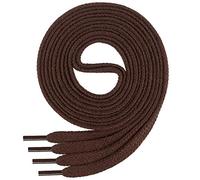 Di Ficchiano 1Paar flache SCHNÜRSENKEL aus 100% Baumwolle für Sneaker Sportschuhe - sehr reißfest - ca. 7 mm breit - Schuhbänder- braune Schuhriemen Farbe: brown - 120cm