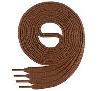 Di Ficchiano 1Paar flache SCHNÜRSENKEL aus 100% Baumwolle für Sneaker Sportschuhe - sehr reißfest - ca. 7 mm breit - Schuhbänder- hellbraune Schuhriemen Farbe: lightbrown - 75cm
