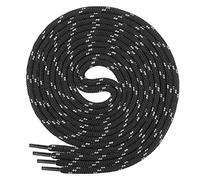 Di Ficchiano 2 Paar Schnürsenkel rund Ø 4,5 mm Polyester - reißfest, waschbar, farbecht - Vorrat & Ersatz - für 14-Loch-Stiefel, Ranger-/Springerstiefel, Arbeits-/Einsatzstiefel extra hoch - Schwarz